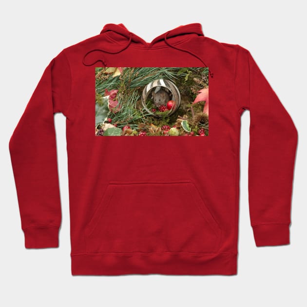 Christmouse - festive wild mouse Hoodie by Simon-dell